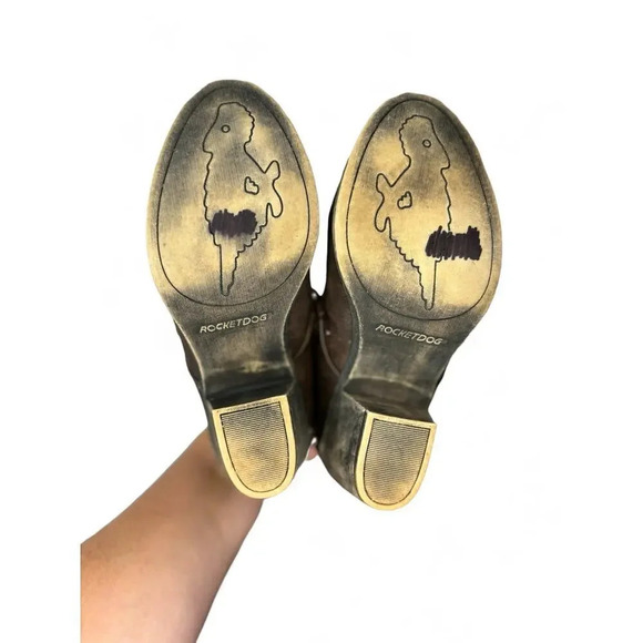 Rocket Dog Women's Booties Lace Up Ankle Heels Brown Size 7 - Picture 9 of 9